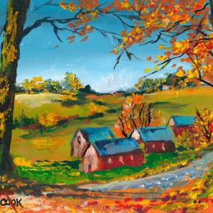 Barn on an Autumn Morning