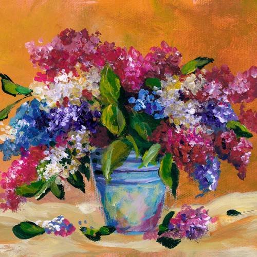 Tutorials with Flowers – Vases – Academy of Fine Art and Acrylic Painting