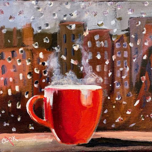 Cup of Joe in the Spring Rain