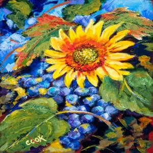 How to Paint Grapes with a Sunflower