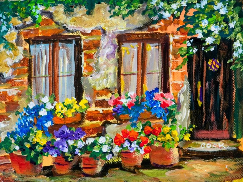 Tuscan Windows with Flowers – QQ #26 – Academy of Fine Art and Acrylic ...