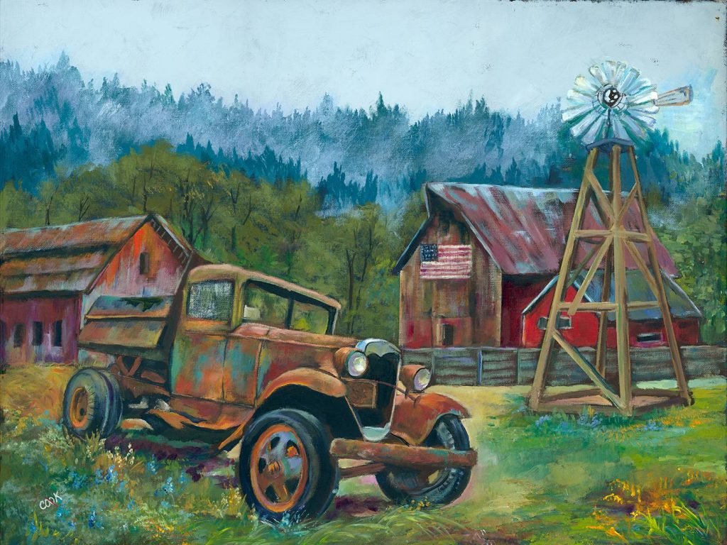 Old Truck and Barn – Introduction – Academy of Fine Art and Acrylic 