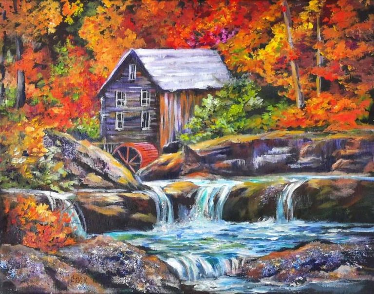 Old Mill in the Autumn – Introduction – Academy of Fine Art and Acrylic ...
