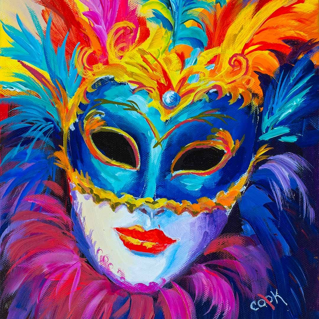 Mardi Gras Mask 2024 – Academy of Fine Art and Acrylic Painting