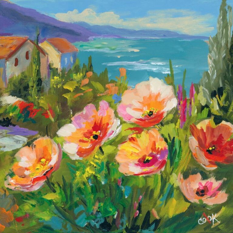 Poppies on Tuscan Hill